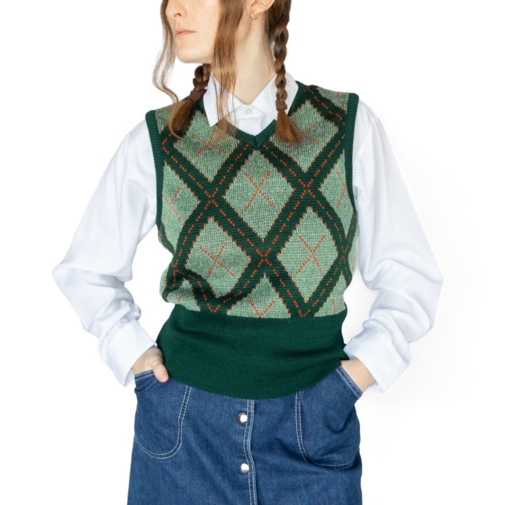 Preppy Argyle Vest ⛳️